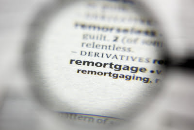 Inage of dictionary definition of re-mortgage